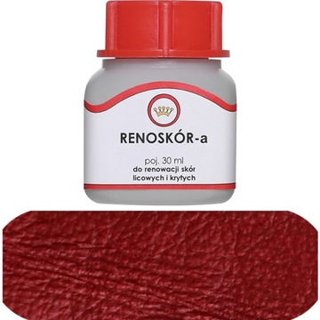 Farba do skóry lakier Renoskór 30ml wiśniowy