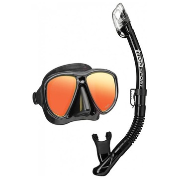 Zestaw Maska+Fajka TUSA Powerview MIrror UC-2425 czarny