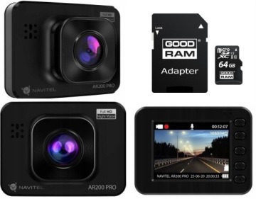 Wideorejestrator Navitel AR200 PRO FHD+ Karta 64GB
