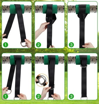 КОМПЛЕКТ ИЗ 2 РЕМНЕЙ ДЛЯ КАЧЕШЕЙ ДЕРЕВЬЯ, КОМПЛЕКТ ИЗ 2 РЕМНЕЙ ДЛЯ ПОДВЕСКИ