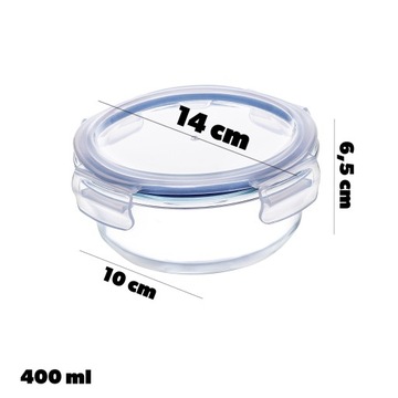 НАБОР ПИЩЕВЫХ КОНТЕЙНЕРОВ СТЕКЛА С КРЫШКОЙ, КРУГЛОЙ КОРОБКИ, 3 шт.