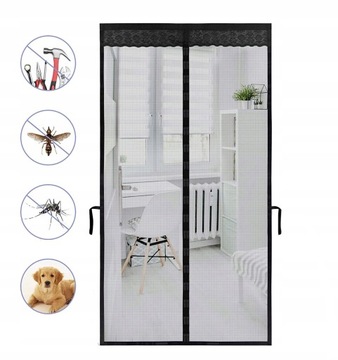 MOSKITIERA SIATKA NA DRZWI Z MAGNESEM 200x90cm