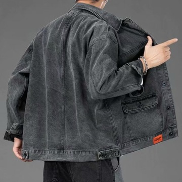 Męska kurtka dżinsowa street hip-hop kurtka s-4XL