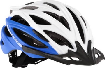 KASK ROWEROWY TREKKINGOWY KROSS BRIZO rozmiar L BIAŁO/NIEBIESKI