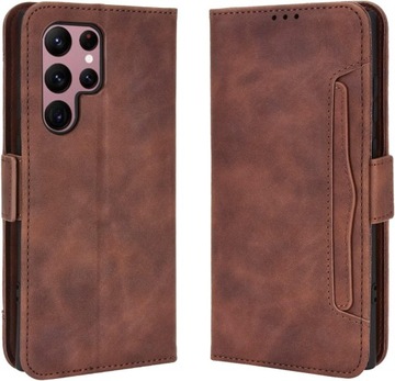 Etui z klapką Galaxy S22 Ultra brązowy