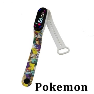 ZEGAREK cyfrowy kolor LED PIKACHU POKEMON watch band dla dzieci prezent