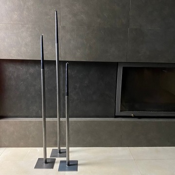 MINIMALISTYCZNY ŚWIECZNIK Z STALI HAMBURG 100 cm