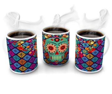 KUBEK 300ml MUERTOS Czaszki Czaszka Meksyk v4