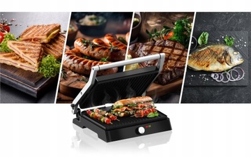 ЭЛЕКТРИЧЕСКИЙ ГРИЛЬ Тостер PANINI Сэндвич-тостер РАСШИРЯЕМАЯ МОЩНОСТЬ 2200 Вт