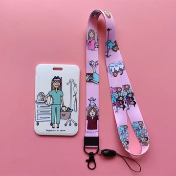 Doctor Nurse ID Card Holder Pretty Neck Strap Lanyards Name Badge Holder