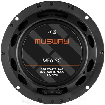 Комплект автомобильных динамиков Musway ME6.2C - 165 мм 16,5 см 2x100 Вт 3 Ом