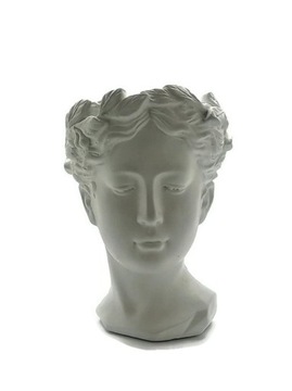 Doniczka Głowa.H-21cm. Biały matowy
