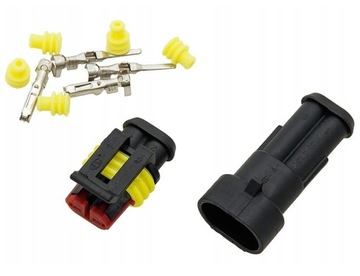 KOSTKA WTYK ZŁĄCZE HERMETYCZNE SUPERSEAL 2 PIN ZESTAW