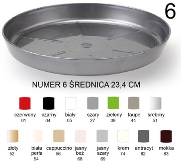 Podstawka 6 Lamela - fi 23,4 cm - dostępna w 14 kolorach