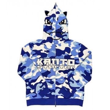 Gengar Y2K BLUZA MĘSKA Z KAPTUREM FULLZIP HIP HOP Najlepsza Jakość