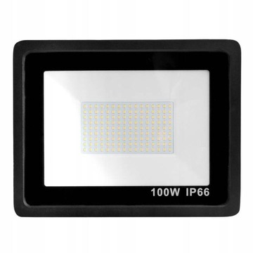NAŚWIETLACZ HALOGEN czarny 100W barwa biała zimna