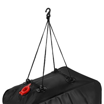 Душ для кемпинга портативный солнечный туристический ЕМКОСТЬЮ 40 л, ЧЕРНЫЙ НИЛЬЯ