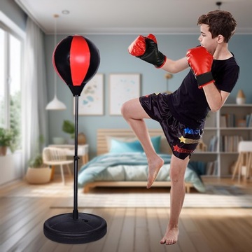 БОКСЕРСКИЙ НАБОР детский ГРУША БОКСЕРСКИЙ на пружине 105см НАБОР ПЕРЧАТОК