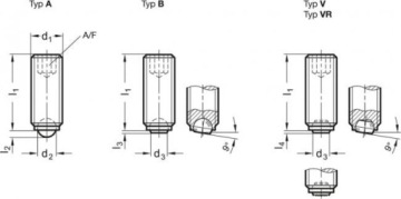 НАЖИМНЫЙ ВИНТ И ШАРИКОВЫЙ ЗАМОК M8X20