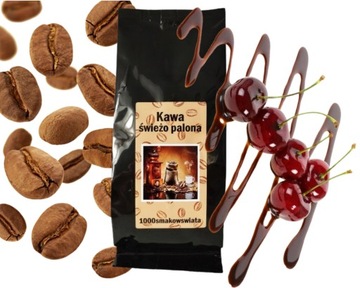 WIŚNIE w CZEKOLADZIE kawa ziarnista MIELONA 100g WIŚNIA CZEKOLADA
