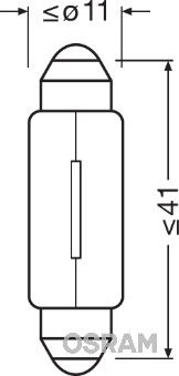 10X ŽÁROVKA SVĚTLO KUFRU 12V 5W 6413 OSRAM