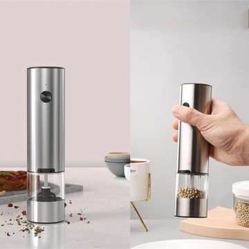 ЭЛЕКТРИЧЕСКАЯ USB-МЕЛЬНИЦА ДЛЯ СОЛЬ И ПЕРЦА КУХНЯ СО СВЕТОДИОДОМ