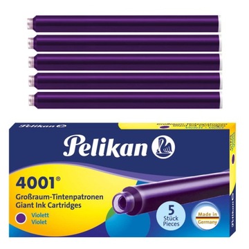 Naboje atramentowe 4001 długie GTP/5 fiole PELIKAN