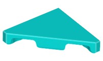 LEGO Dark Turquoise Tile 2x2 Trójkąt 35787 1szt