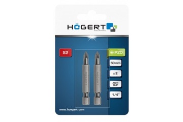 Бита отвертка PZ0 50MM 2шт Hogert HT1S324