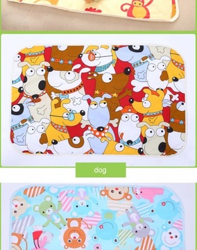 4 Size Baby Changing Mat Cartoon Cotton Waterproof Baby Sheet Changing Pad