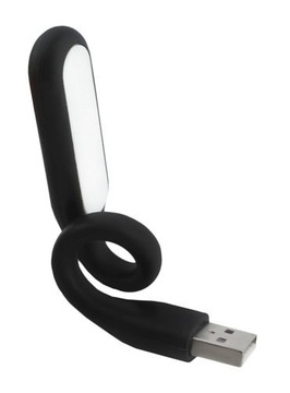 Силиконовая гибкая USB светодиодная лампа для ноутбука, черная