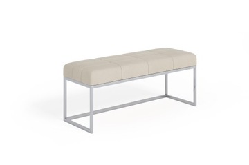 Ławka pufa tapicerowana PT loft metal stelażCHROM PRZESZYCIA 110x30x44