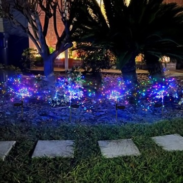 4x садовый светильник на солнечных батареях DANDELICE 480 LED ROCKED GARDEN LED RGB+PILOT