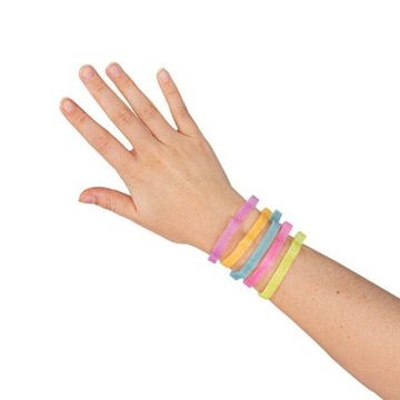 Силиконовый браслет Toi Toys с блестками в виде животных, 6 шт., вечеринка