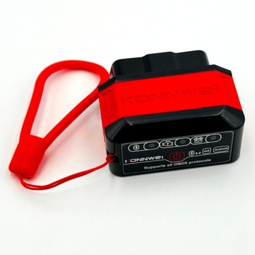 Konnwei KW906 Интерфейс Красный ELM327 OBD2 Bluetooth 5.0 ANDROID iOS