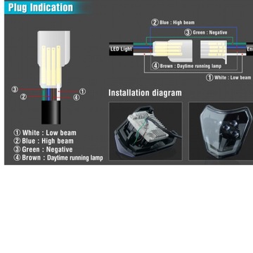 KTM EXC SXF MX ОБТЕКАТЕЛЬ ENDURO ПОЛНОСТЬЮ СВЕТОДИОДНАЯ ЛАМПА