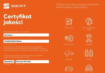 Seat Ateca SUV Facelifting 2.0 TSI 190KM 2022 Seat Ateca Xperience, Hak, Kamera, ACC, Fotel z pamiecia, Podgrzewana kier, zdjęcie 4