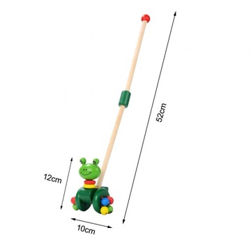 Игрушки-толкатели и прогулки Деревянная лягушка-толкатель