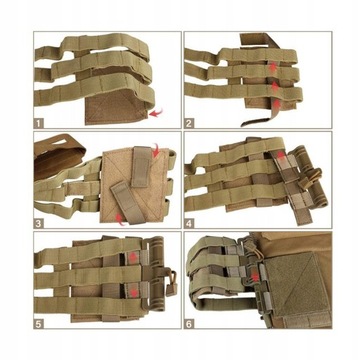 Комплект пряжек Molle Quick Release для адаптера