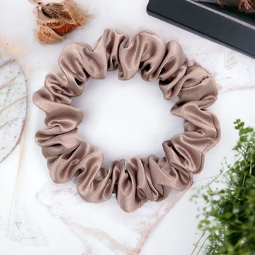 Шелковая резинка для волос Powder Pink S, маленькая, натуральный 100% шелк