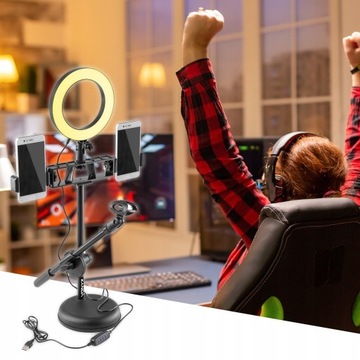 КОЛЬЦОВАЯ СВЕТОДИОДНАЯ USB КОЛЬЦОВАЯ ЛАМПА + ШТАТИВ 185см