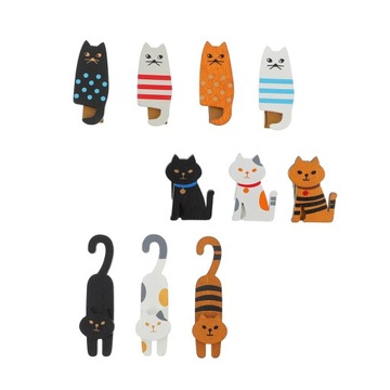 Деревянные зажимы для маленьких картинок Кошка Прищепка