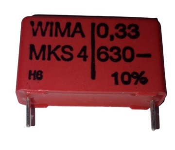 Kondensator WIMA MKS4 0,33uF 630V DC 400V AC 2szt
