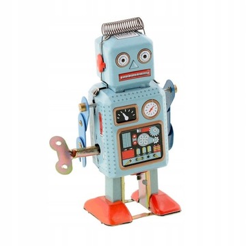 MECHANICZNY NAKRĘCANY ROBOT RETRO ZABAWKA