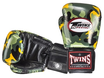 Rękawice bokserskie Twins Special FBGVL3 - Army Yellow - 10oz