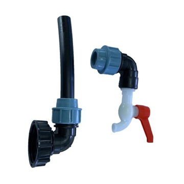 Adapter kranu do zbiornika IBC z 1 rurką i 2