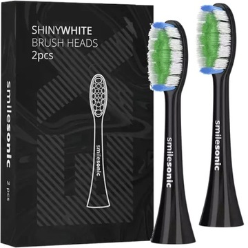 Smilesonic EX Shinywhite BLACK 2 wybielające końcówki szczoteczki sonicznej