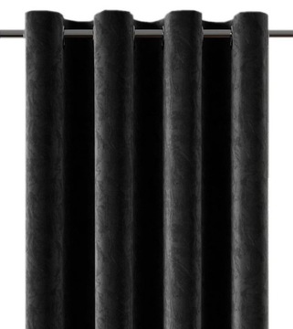 ZASŁONA GOTOWA NA PRZELOTKI VELVET 140x250 CZARNY
