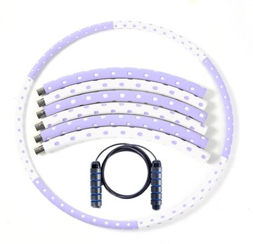 CIĘŻKIE HULA HOP PIANKOWE Z OBCIĄŻENIEM ODCHUDZAJĄCE KOŁO SKŁADANE FITNESS