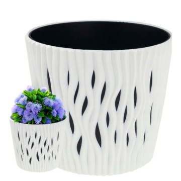 ПЕСОЧНЫЙ КРУГЛЫЙ ГОРШОК DSR130 БЕЛЫЙ + ВСТАВКА